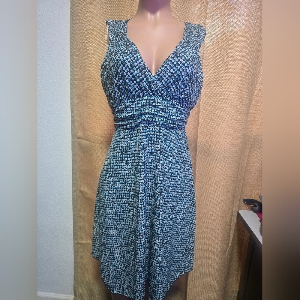 Cato Blue and Black Mini Dress